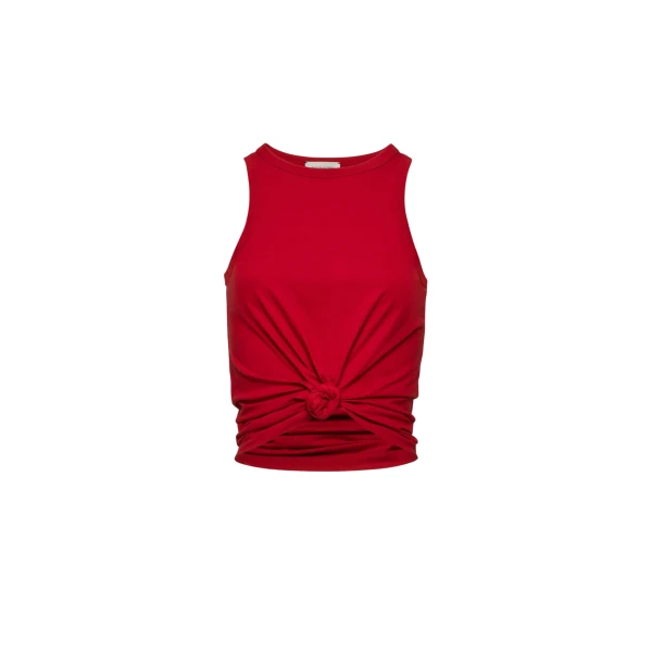 Magda Butrym Knotted tank top in red