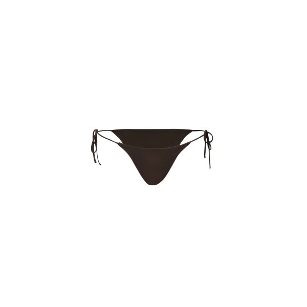 String tie swim bottom in brown
