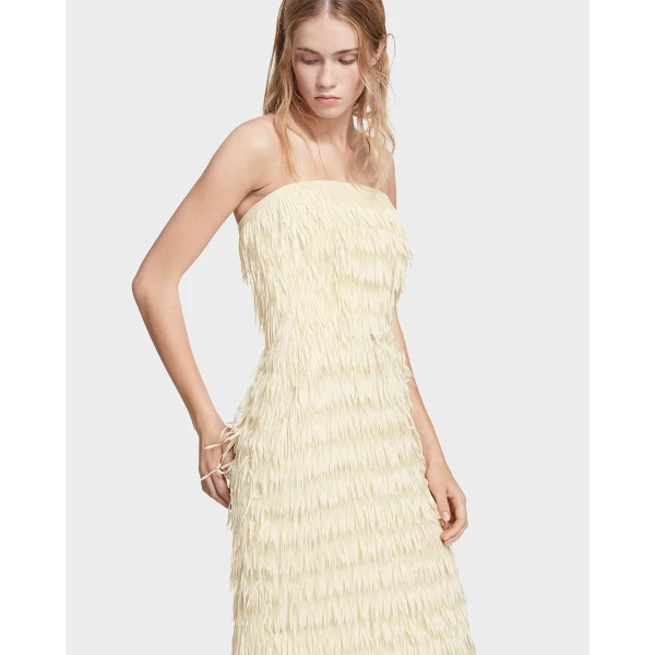 Maticevski Marigold Fringe Dress, view 4