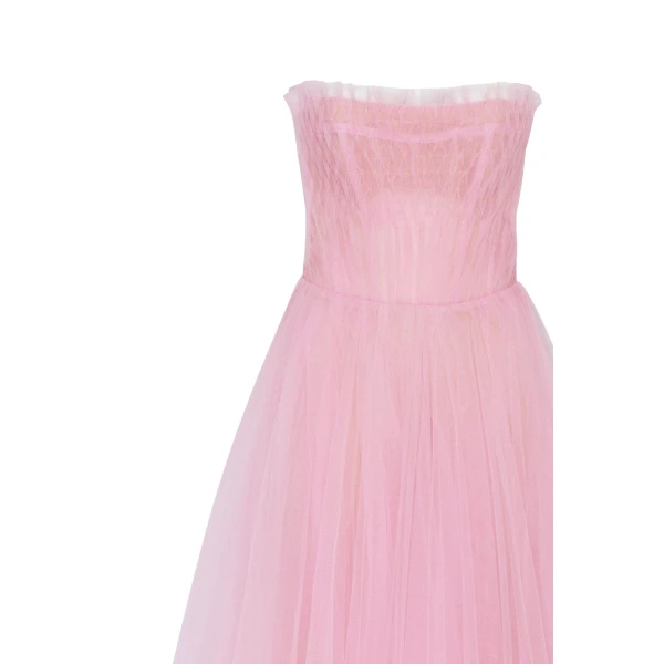 Milla Airy tulle maxi dress in Barbie pink, view 5