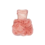 Milla Appliquéd organza coral mini dress - Dresses - Ukrainian Luxury Evening Gown at Luxury Shoes Milla Appliquéd organza coral mini dress