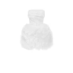 Milla Appliquéd organza white mini dress
