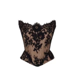 Milla Beige corset with Chantilly lace Top