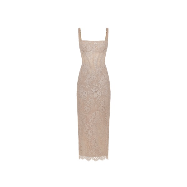 Milla Beige sequinned maxi dress
