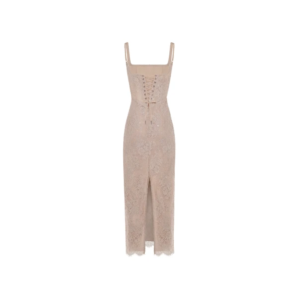 Milla Beige sequinned maxi dress, view 3