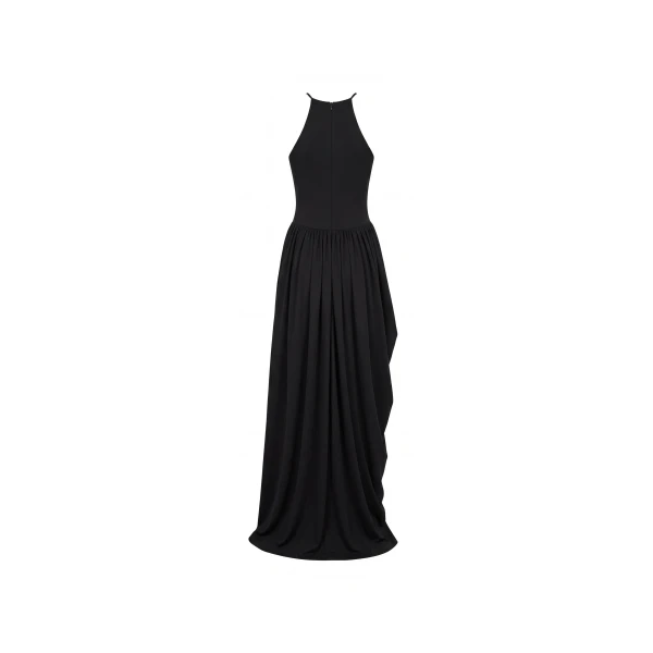 Milla Black Elastic Maxi Dress, view 3
