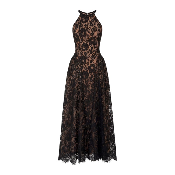 Milla Black chantilly lace maxi dress
