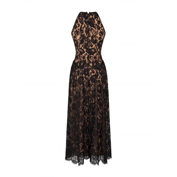 Milla Black chantilly lace maxi dress, view 3