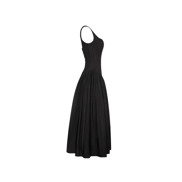 Milla Black corset midi dress, view 5