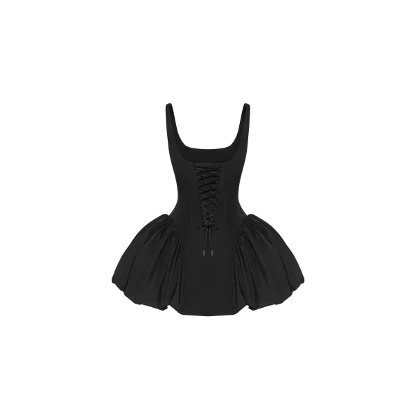 Milla Black corset mini dress, view 3