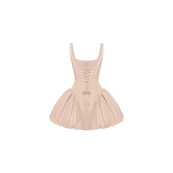 Milla Cappuccino corset mini dress, view 3