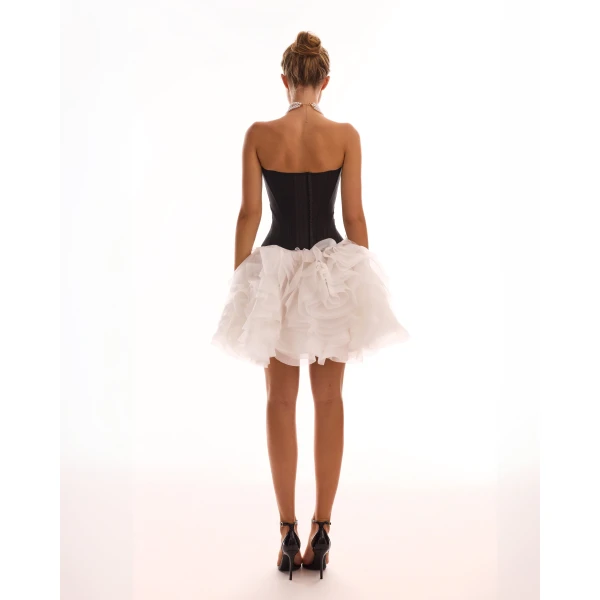 Milla Chic low-waist black fitted corset, Midnight Walk Top, view 2