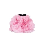 Milla Danceable mini skirt with ruched flower appliques in pink, Midnight Walk