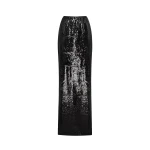 Milla Dramatic fitted sequined black maxi skirt, Midnight Walk
