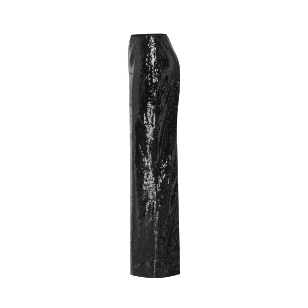 Milla Dramatic fitted sequined black maxi skirt, Midnight Walk, view 4