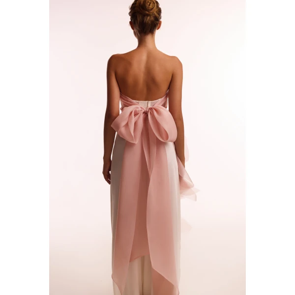 Milla Dreamy off-shoulder blouse with meringue flounces in misty rose, Midnight Walk, view 2