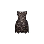 Milla Fitted black lace mini dress