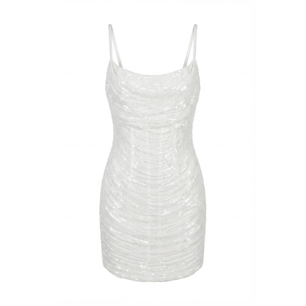 Milla Ivory Corset Mini Dress with Sequins