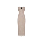Milla Nude lace corset maxi dress