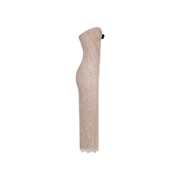 Milla Nude lace corset maxi dress, view 5