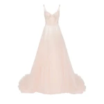 Milla Peach Multi-Layered Tulle Gown