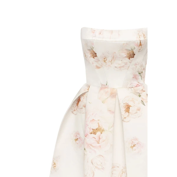Milla Pink peony corset midi dress, Garden of Eden, view 5