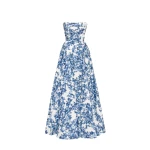 Garden of Eden - Dresses - Ukrainian Luxury Evening Gown at Luxury Shoes Milla Ravishing blue hydrangea corset maxi dress, Garden of Eden