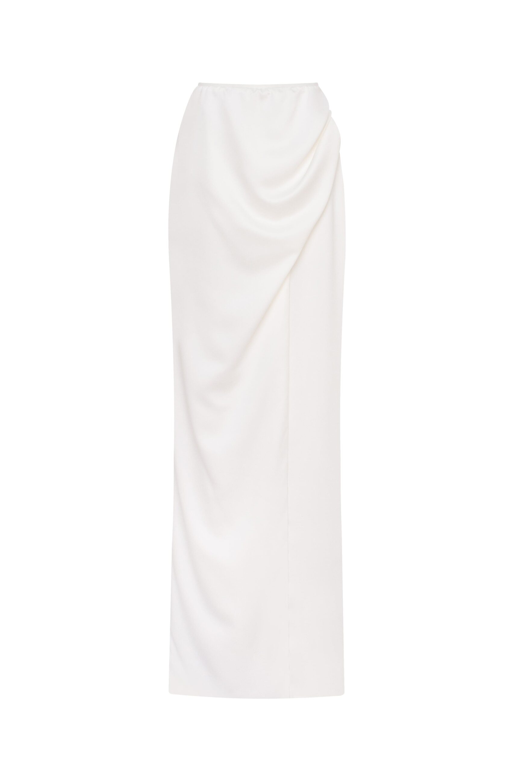 Midnight Walk - Skirts - Ukrainian Luxury Evening Gown at Luxury Shoes Milla Refined fitted white maxi skirt with a slit, Midnight Walk