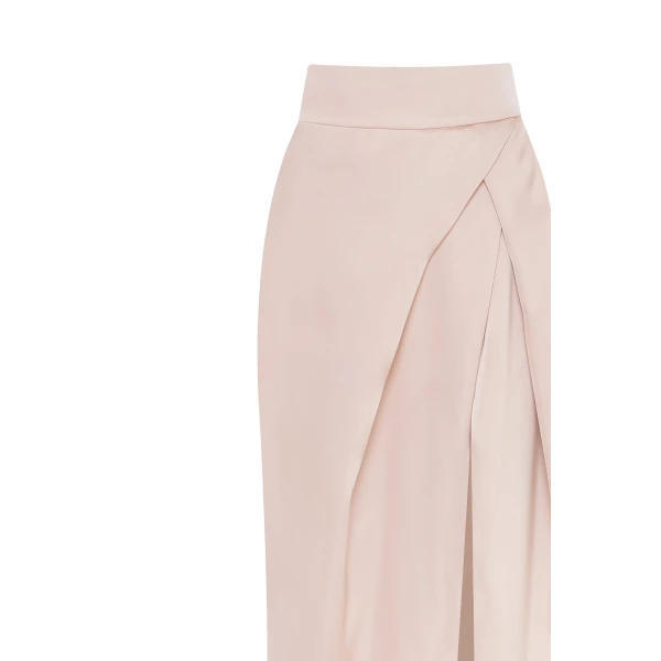 Milla Refined high-waisted maxi satin skirt with a slit, Midnight Walk, view 5