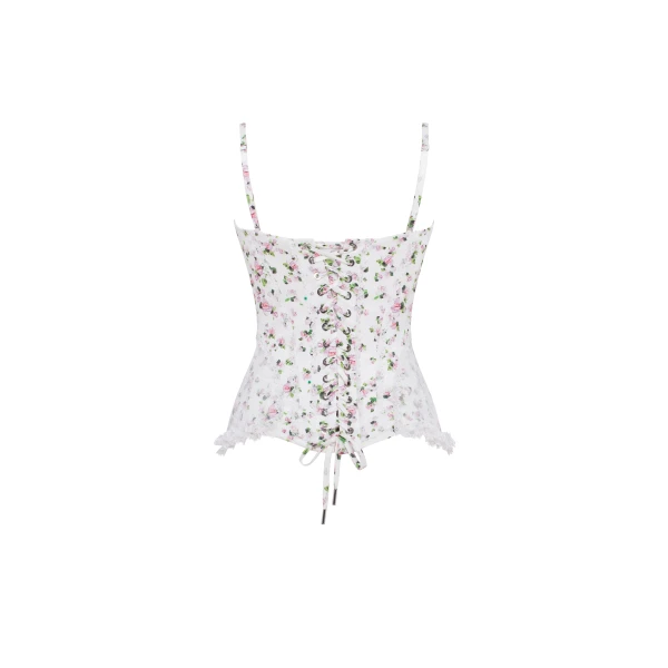 Milla Romantic apple blossom corset with rosebud appliques Top, view 3