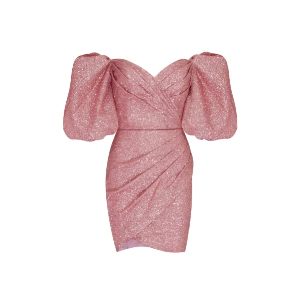 Rose Cute mini dress with doll sleeves