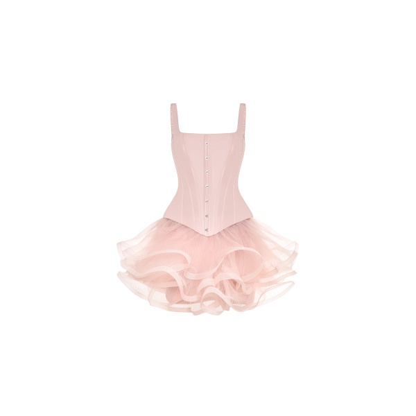 Milla Sculpting pink low-waist corset Top