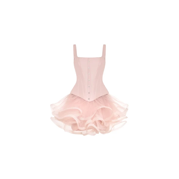 Milla Sculpting pink low-waist corset Top