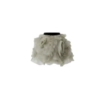 Milla Voluminous olive organza floral mini skirt