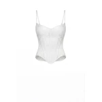 Milla White Corset with Chantilly Lace Top