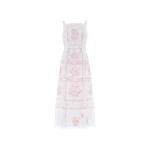Needle and Thread Blossom Bib Ballerina Dress in Swan White/Multi