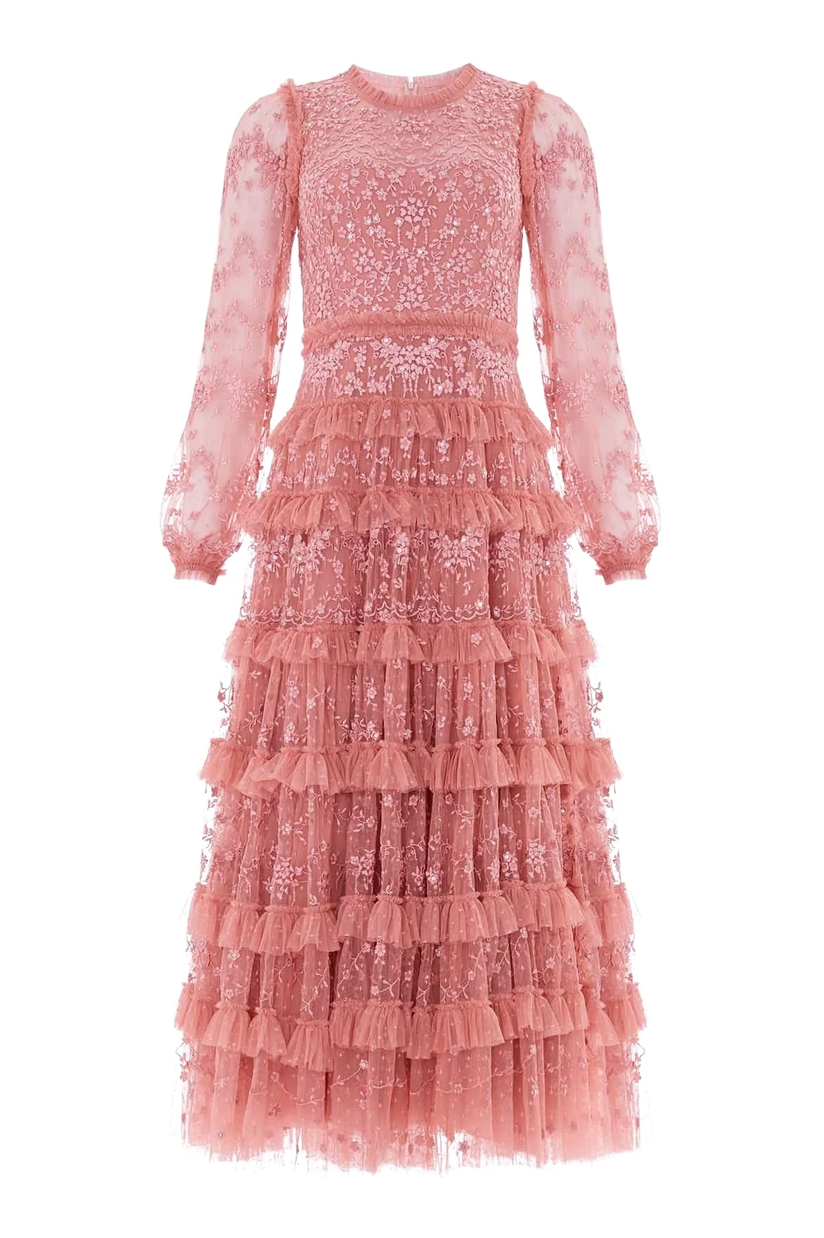Needle-Thread-Blossom-Lace-Ankle-Gown-in-Misty-Rose-Coveti34669_nobg Needle and Thread Blossom Lace Ankle Gown in Misty Rose