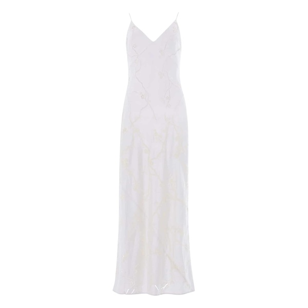 Needle and Thread Cherry Blossom Satin Cami Gown in Cream