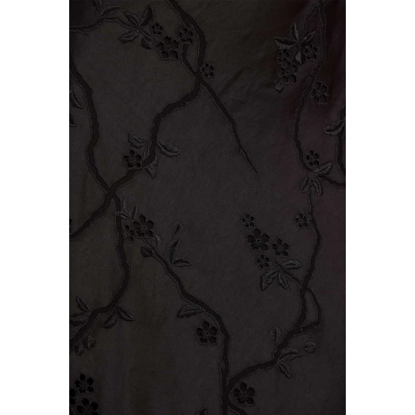 Needle and Thread Cherry Blossom Satin Cami Gown in Jet Black, view 4