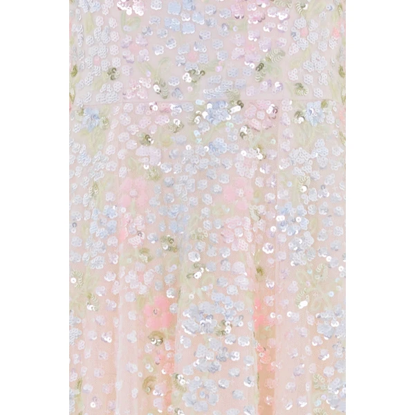 Needle and Thread Confetti Gloss Off-Shoulder Ballerina Dress in Cream/Bright, view 4