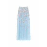 Needle and Thread Eden Rose Ankle Skirt in Aqua/Multi