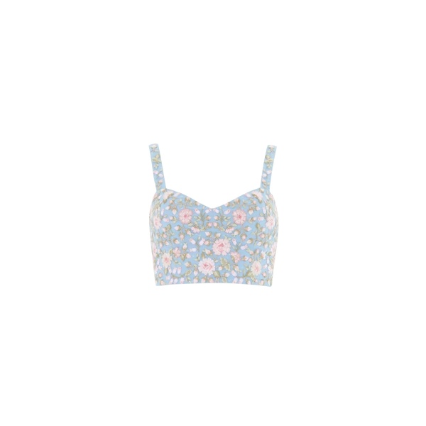 Needle and Thread Eden Rose Top in Aqua/Multi