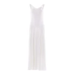 Needle and Thread Evangeline Satin Cowl Neck Gown in Chalk