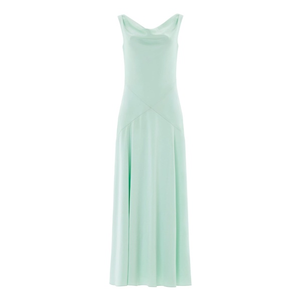 Needle and Thread Evangeline Satin Cowl Neck Gown in Sea Mist