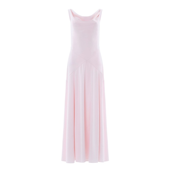 Needle and Thread Evangeline Satin Cowl Neck Gown in Shell