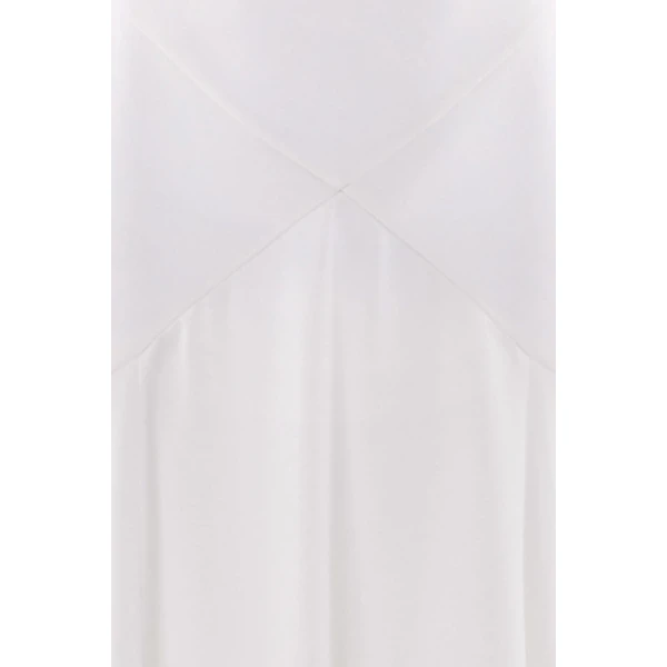 Needle and Thread Evangeline Satin Cowl Neck Long Sleeve Gown in Chalk, view 5
