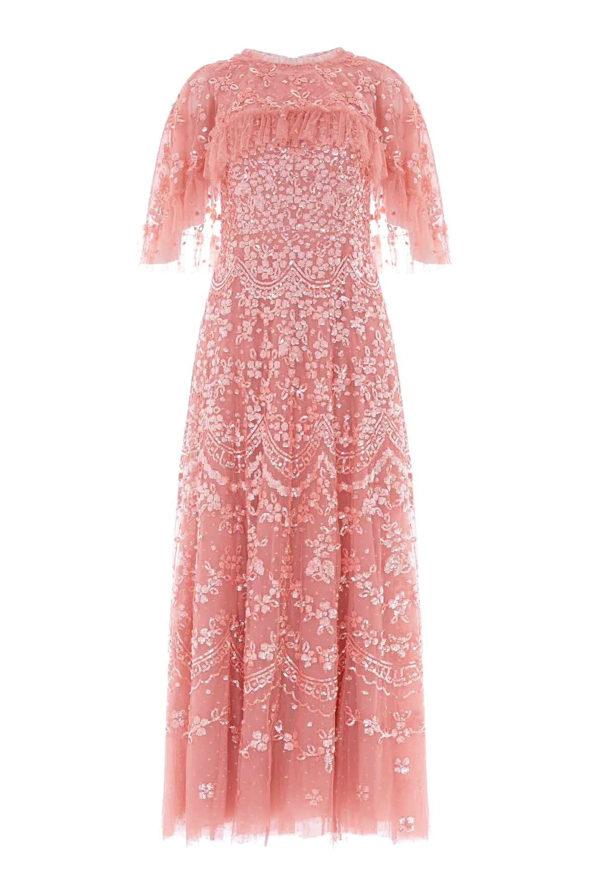 Needle-Thread-Freya-Cape-Ankle-Gown-in-Misty-Rose-Coveti46178_nobg Needle and Thread Freya Cape Ankle Gown in Misty Rose