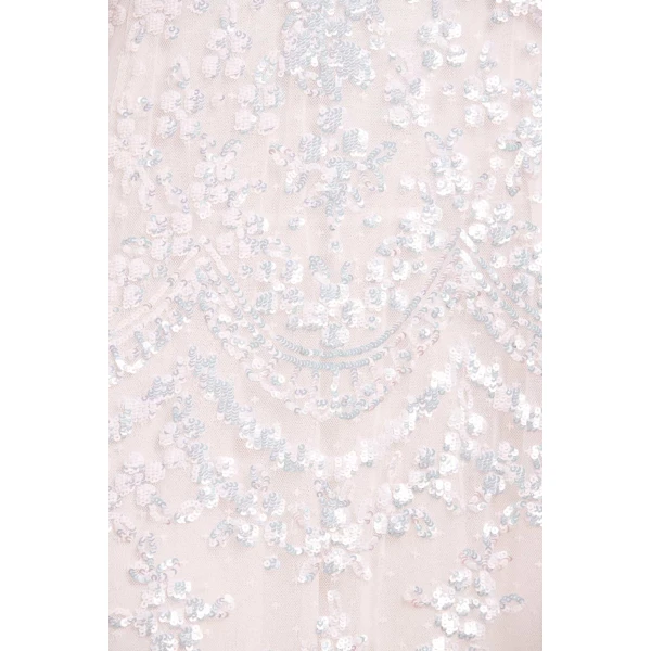 Needle and Thread Freya Cape Ankle Gown in Swan White, view 5