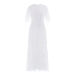 Needle and Thread Freya Cape Ankle Gown in Swan White