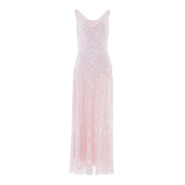 Needle and Thread Freya Georgette Gown in Shell